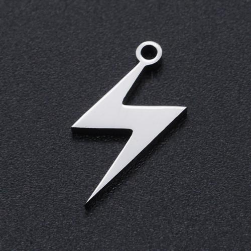 Titanium Steel Pendants, Lightning Symbol, Vacuum Ion Plating, fashion jewelry & DIY Approx [