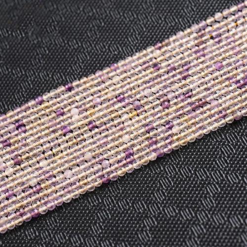 Natural Ametrine Beads, Round, polished, DIY & faceted, mixed colors, 2mm Approx 38 cm 