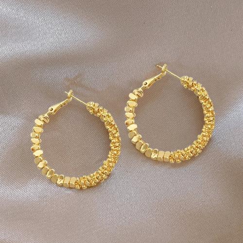 Zinc Alloy Stud Earring, plated, fashion jewelry, golden 