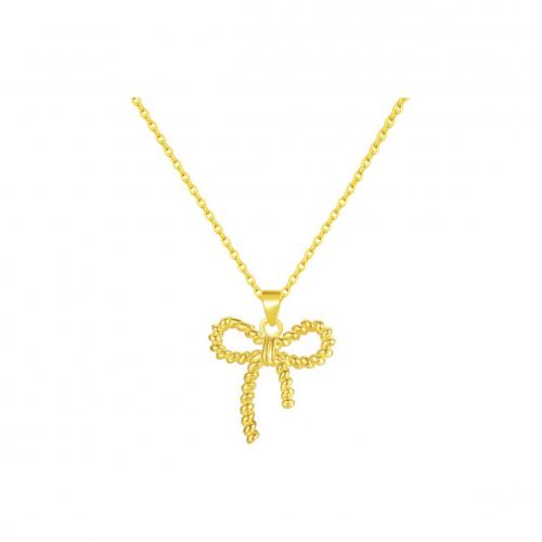 Collier de bijoux en argent , argent sterling 925, avec 5.5CM chaînes de rallonge, Noeud papillon, Placage, pour femme, doré Environ 40 cm, Vendu par PC