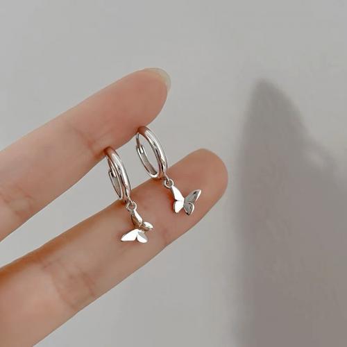 Sterling Silver Drop Earring, 925 Sterling Silver, plated, for woman, silver color 