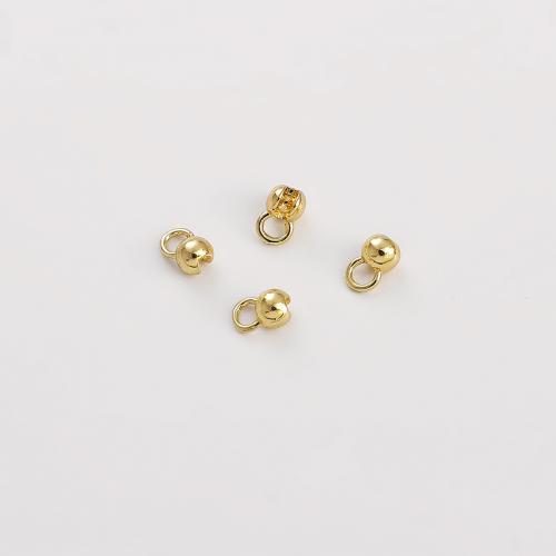 Brass Bail Beads, plated, DIY & for woman, golden Approx 2mm 