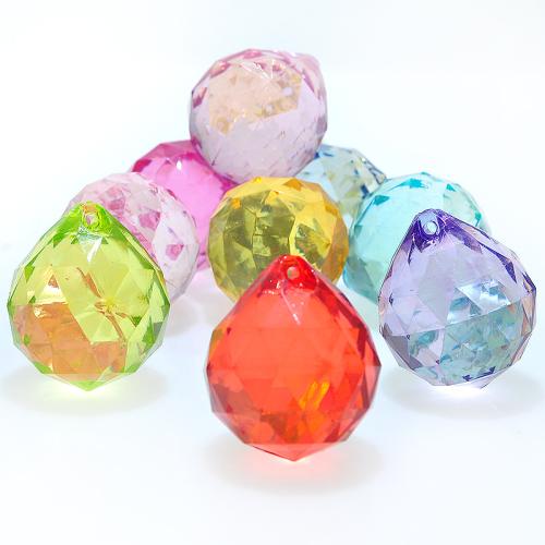 Transparent Acrylic Pendants, Teardrop, injection moulding, fashion jewelry & DIY, mixed colors Approx [