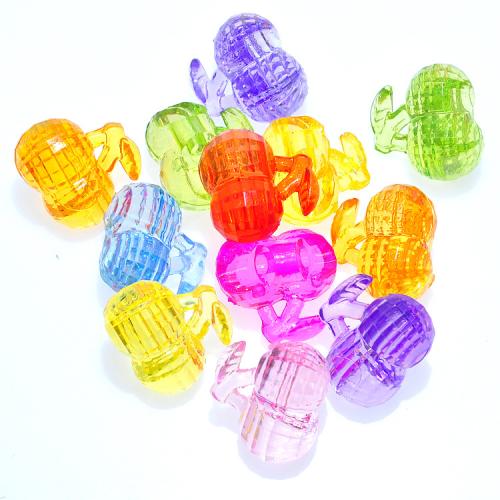 Transparent Acrylic Beads, Cherry, injection moulding, fashion jewelry & DIY, mixed colors Approx 
