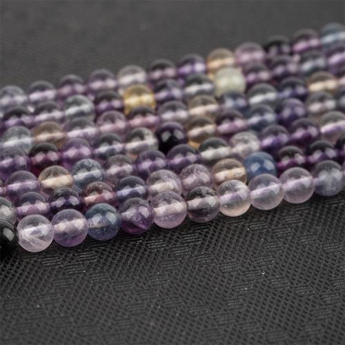 Fluorit Perlen, rund, poliert, DIY & verschiedene Größen vorhanden, keine, Länge:ca. 38 cm, verkauft von Strang