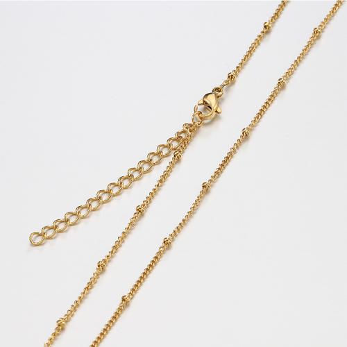 Stainless Steel Chain Necklace, 304 Stainless Steel, with 5cm extender chain, Vacuum Ion Plating, DIY Approx 45 cm 