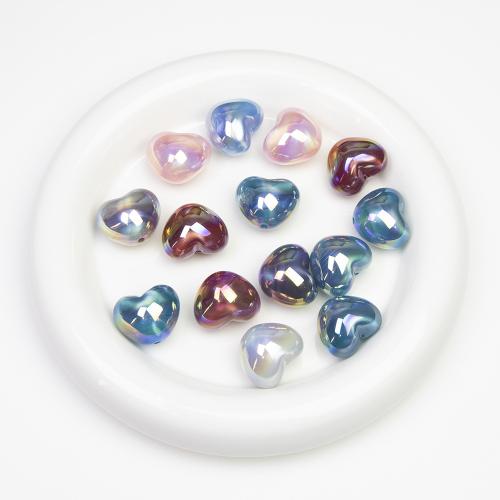 Perles acryliques plaquée, Acrylique, coeur, DIY, plus de couleurs à choisir, 23mm Environ 2.5mm Vendu par sac