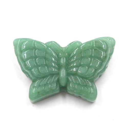 Gemstone Jewelry Pendant, Natural Stone, Butterfly, Carved, DIY [