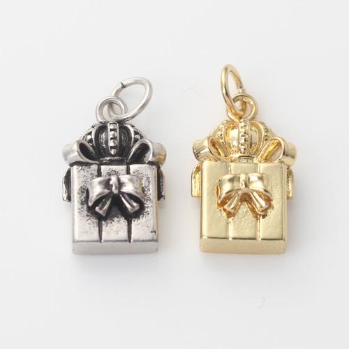 Brass Jewelry Pendants, gift shape, plated, DIY 