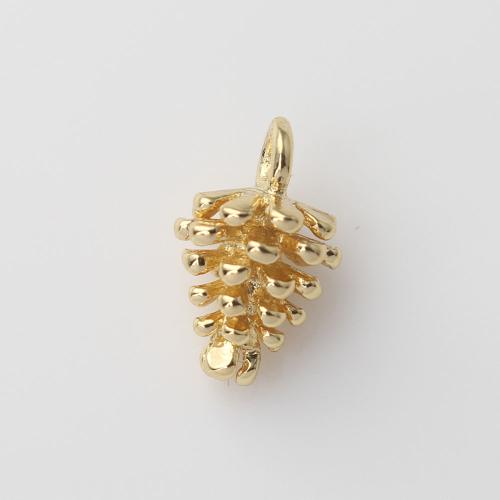 Brass Jewelry Pendants, Pinecone, gold color plated, DIY 