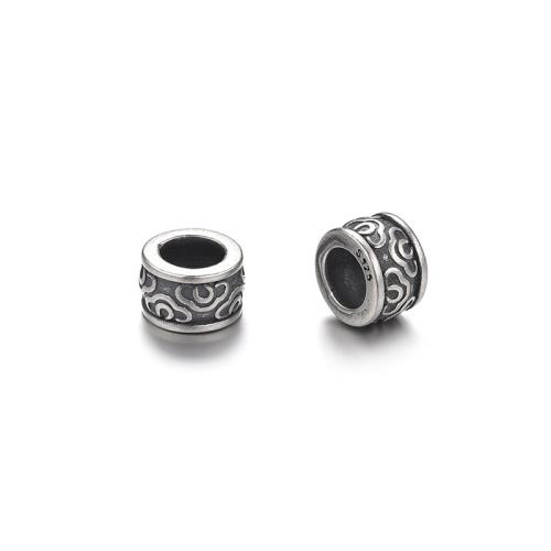 Sterling Silver Spacer Beads, 925 Sterling Silver, plated, DIY 8mm Approx 4.8mm 