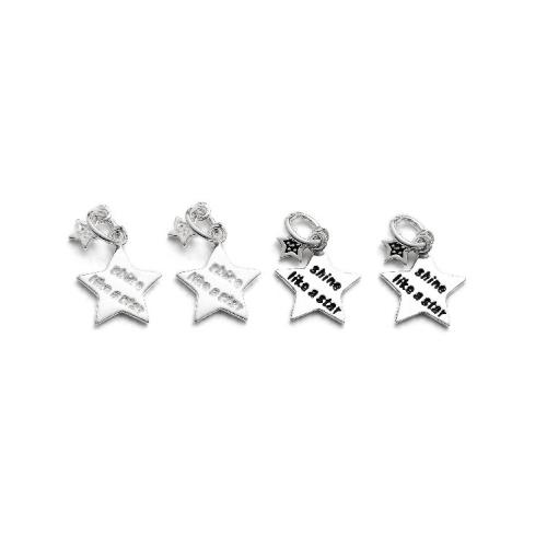 エナメル質の純銀製のペンダント, 92.5％純度シルバー, 星, メッキ, DIY, シルバー 売り手 パソコン
