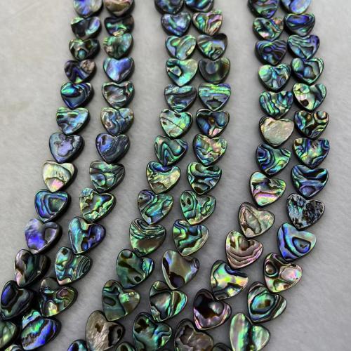 Perles coquillage d'ormeau, coquille d'ormeau, coeur, DIY & normes différentes pour le choix, plus de couleurs à choisir Environ 39 cm, Vendu par brin