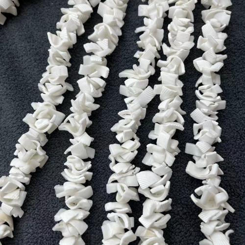 Perles en coquille naturel, DIY, blanc mm, Environ Vendu par brin