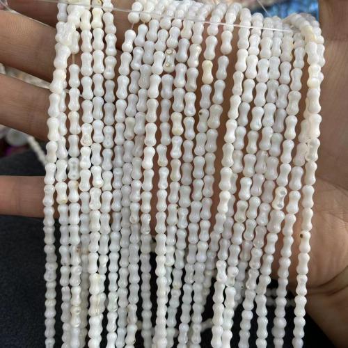 Perles en coquille naturel, coquille d'eau douce, bambou, DIY, blanc Environ Vendu par brin