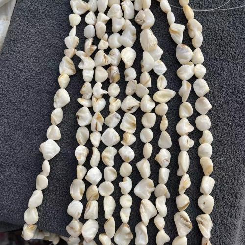 La Perla de Concha Natural, Concha de agua dulce, Pepitas, Bricolaje, Blanco, about:12-16mm, aproximado 29PCs/Sarta, Vendido por Sarta