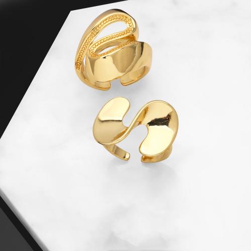 Палец кольцо-латунь, Латунь, Другое покрытие, ювелирные изделия моды & различные модели для выбора, Золотой, продается PC