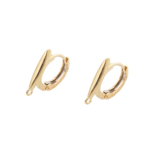 Brass Hoop Earring Components, plated, DIY, golden 