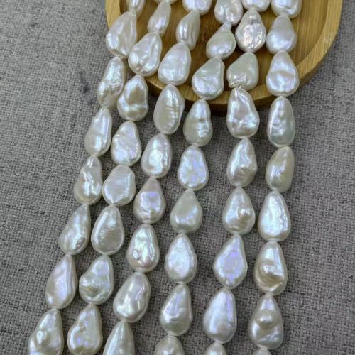 Drop Cultured Freshwater Pearl Beads, Teardrop, fashion jewelry & DIY, white Approx 