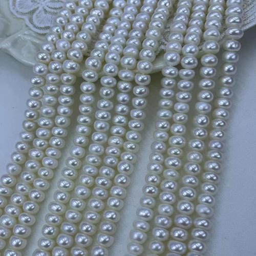 Natural Freshwater Pearl Loose Beads, Keshi, fashion jewelry & DIY, white, Length about 7-8mm, Approx 