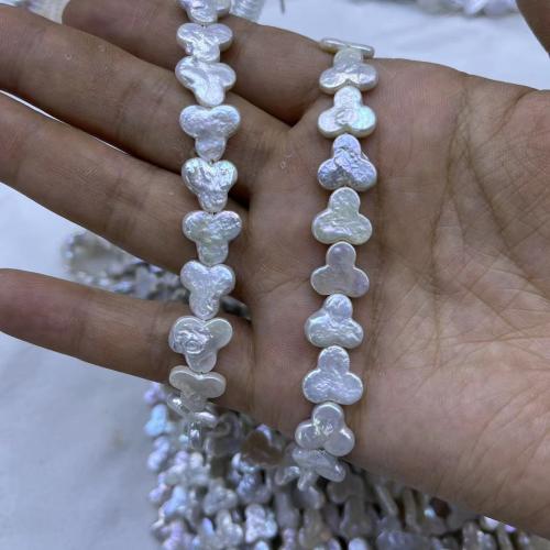 Perles nacres baroques de culture d'eau douce , perle d'eau douce cultivée, bijoux de mode & DIY, blanc, Length about 11-12mm, Environ Vendu par brin