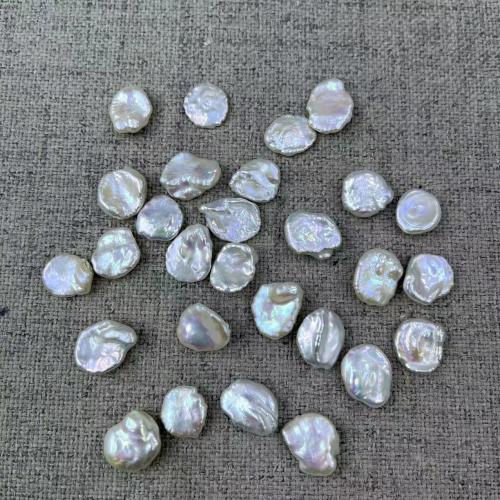 Perles nacres sans trou de culture d'eau douce, perle d'eau douce cultivée, Pétales, bijoux de mode & DIY & aucun trou, blanc, Length about 10-13mm, Vendu par paire