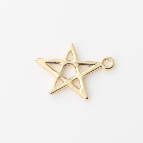 Brass Star Pendants, laiton, étoile, Placage de couleur d'or, DIY Vendu par PC