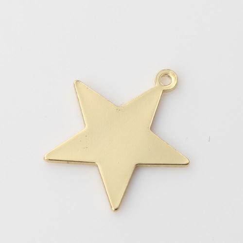 Brass Star Pendants, laiton, étoile, Placage de couleur d'or, DIY Vendu par PC