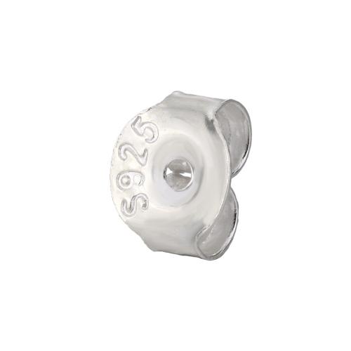 純銀製耳ナット産品, 92.5％純度シルバー, DIY & 異なるサイズの選択, シルバー, 売り手 ペア