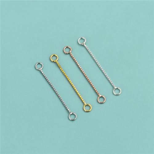 Sterling Silver Extender Chain, 925 Sterling Silver, plated, DIY & box chain Approx 2mm [