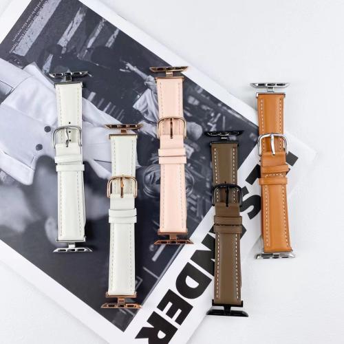 Watch Band, PU Leather, with 304 Stainless Steel, for apple watch & Unisex 
