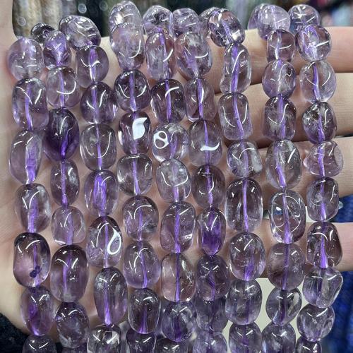 Natural Amethyst Beads, Nuggets, fashion jewelry & DIY, purple Approx 38 cm 