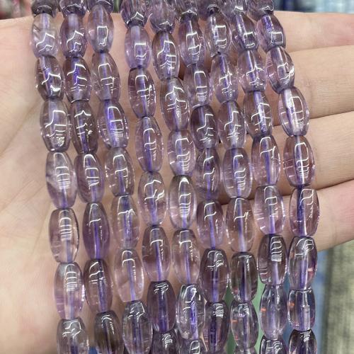 Natural Amethyst Beads, barrel, fashion jewelry & DIY, purple Approx 38 cm 