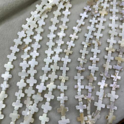 Natural Freshwater Shell Beads, Cross, fashion jewelry & DIY 10mm, Approx 