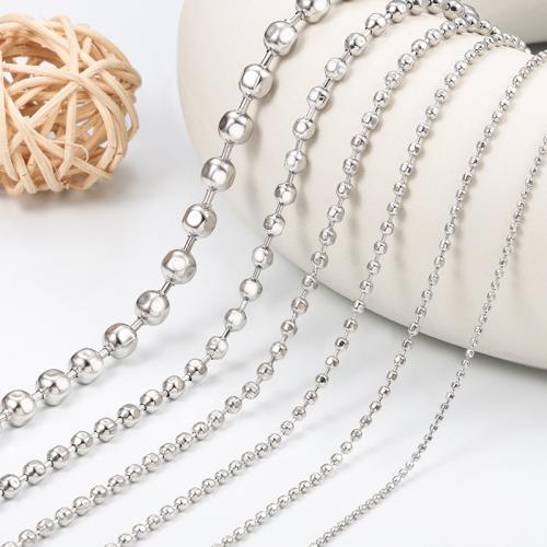 Stainless Steel Ball Chain, 304 Stainless Steel, electrolyzation, DIY Approx 