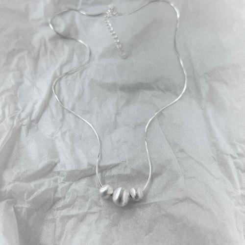 Collar de la joyería de plata esterlina, Plata de ley 925, para mujer, longitud:aproximado 45 cm, Vendido por UD