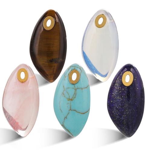 Joyas de piedras preciosas colgante, Bricolaje & diferentes materiales para la opción, 12.5x25mm, Vendido por UD