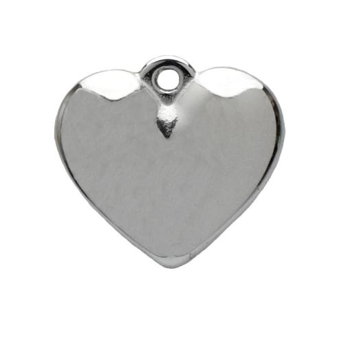 pendentifs de cœur en inox , Acier inoxydable 304, coeur, DIY & normes différentes pour le choix, couleur originale, Vendu par PC