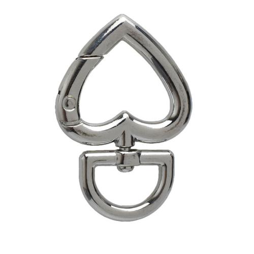 Stainless Steel Key Clasp, 304 Stainless Steel, Heart, DIY, original color [