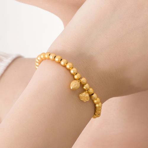 Messing-Armbänder, Messing, plattiert, für Frau, goldfarben, Länge:ca. 18 cm, verkauft von PC[