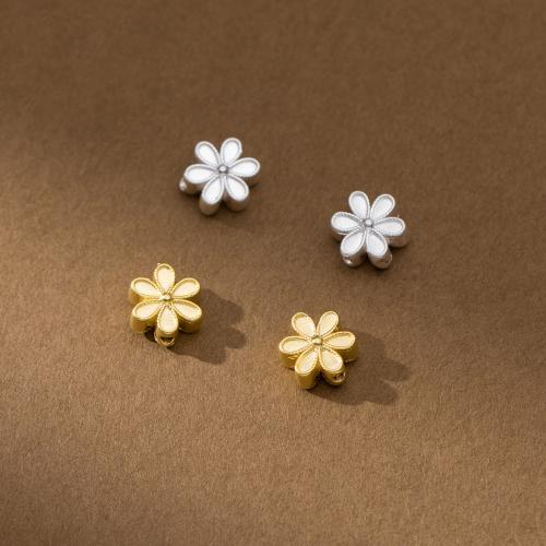 Perles intercalaires en argent , Argent sterling 925, fleur, Placage, DIY, plus de couleurs à choisir Environ 1.5mm, Vendu par PC