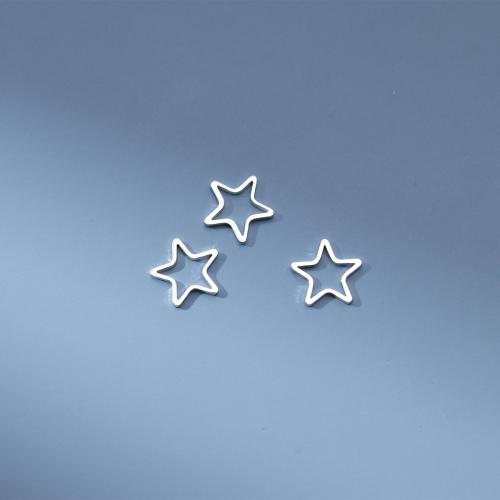 Colgantes estrella de plata esterlina, Plata de ley 925, Bricolaje & hueco, 10.9x0.9mm, Vendido por UD
