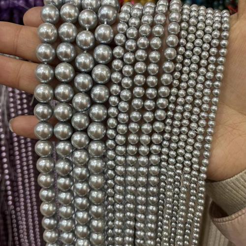 Plaqué Perles de verre, Rond, vernis au four, bijoux de mode & DIY & normes différentes pour le choix, plus de couleurs à choisir Environ 38 cm, Vendu par brin