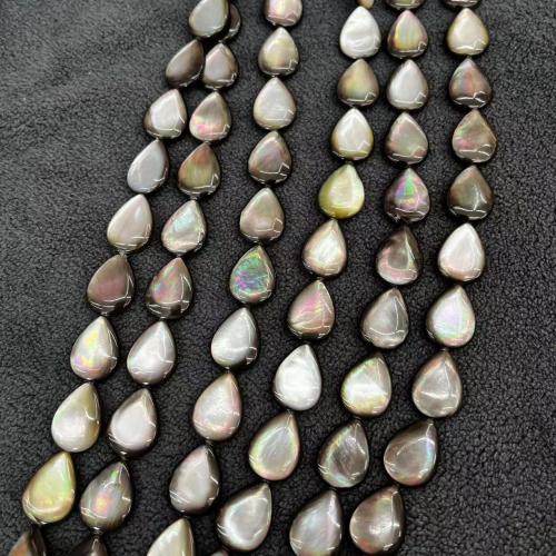 Black Shell Beads, Teardrop, fashion jewelry & DIY, mixed colors Approx 