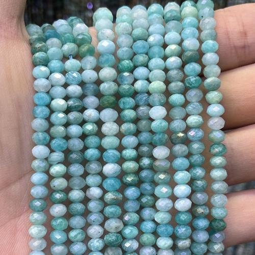 Perles amazonite, abaque, bijoux de mode & DIY & facettes, blue ciel Environ 38 cm, Vendu par brin