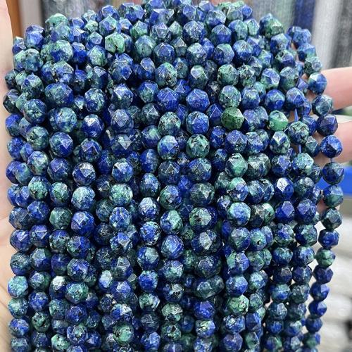 Lapis Lazuli Phenix Bead, Polygon, fashion jewelry & DIY & faceted, mixed colors, 8mm Approx 38 cm [