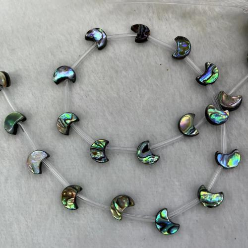 Perles coquillage d'ormeau, coquille d'ormeau, lune, bijoux de mode & DIY, multicolore Environ Vendu par brin