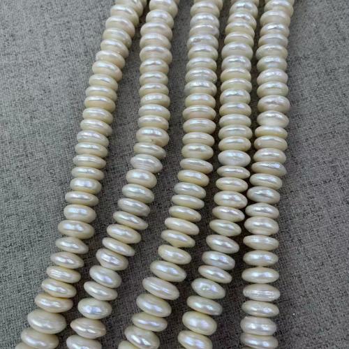 Bouton de culture des perles d'eau douce, perle d'eau douce cultivée, bijoux de mode & DIY, blanc, Length about 14-15mm, Environ Vendu par brin