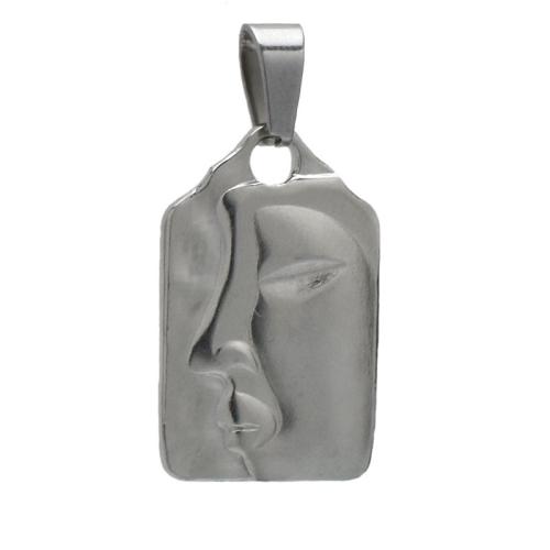 Stainless Steel Pendants, 304 Stainless Steel, Face, polished, DIY, original color 