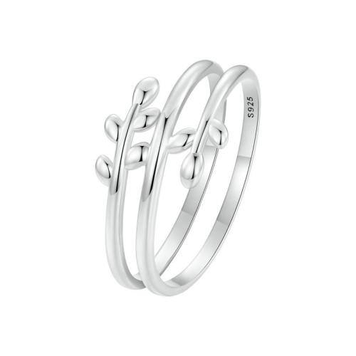 Стерлингового серебра кольцо, Серебро 925 пробы, Другое покрытие, разный размер для выбора & Женский, серебряный, продается PC